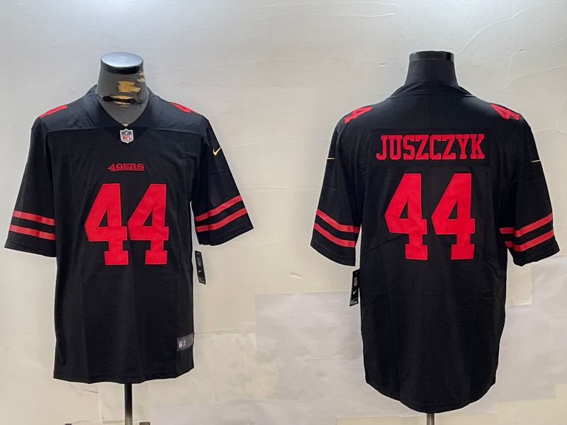 Men San Francisco 49ers #44 Juszczyk Black Second generation 2024 Nike Limited NFL Jersey style 1